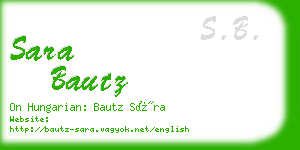 sara bautz business card